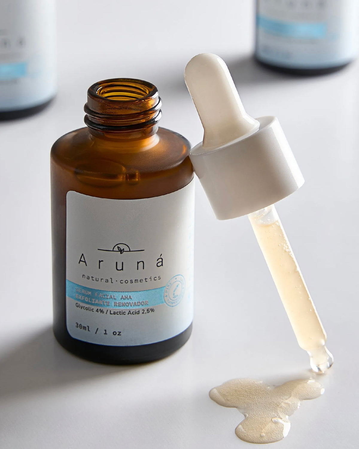 Serum exfoliante de Hidroxiácidos Aruná ácido glicólico al 4% + ácido láctico al 2.5%