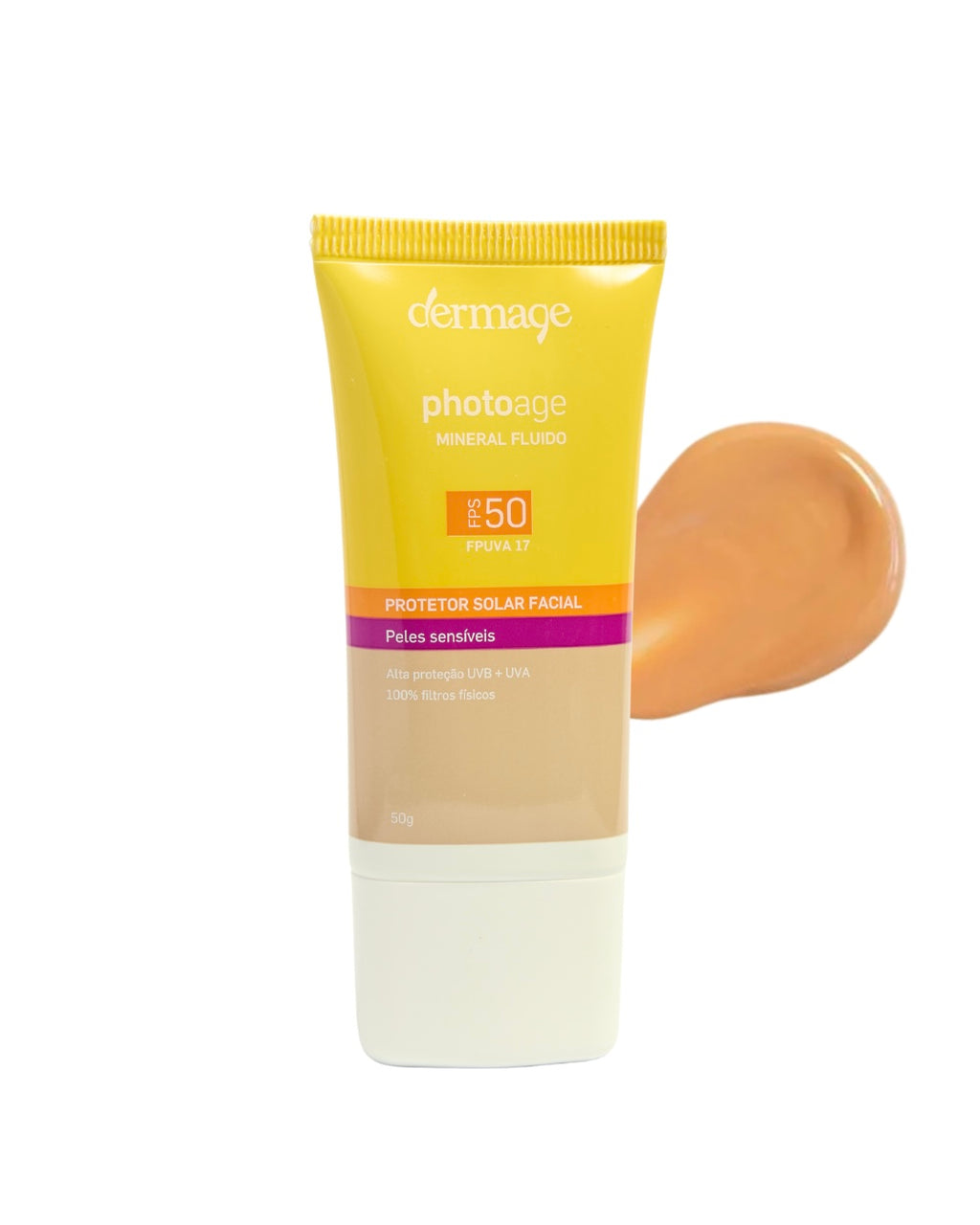 Dermage photo age Mineral Fluido FPS 50 Pieles sensibles con color 50g