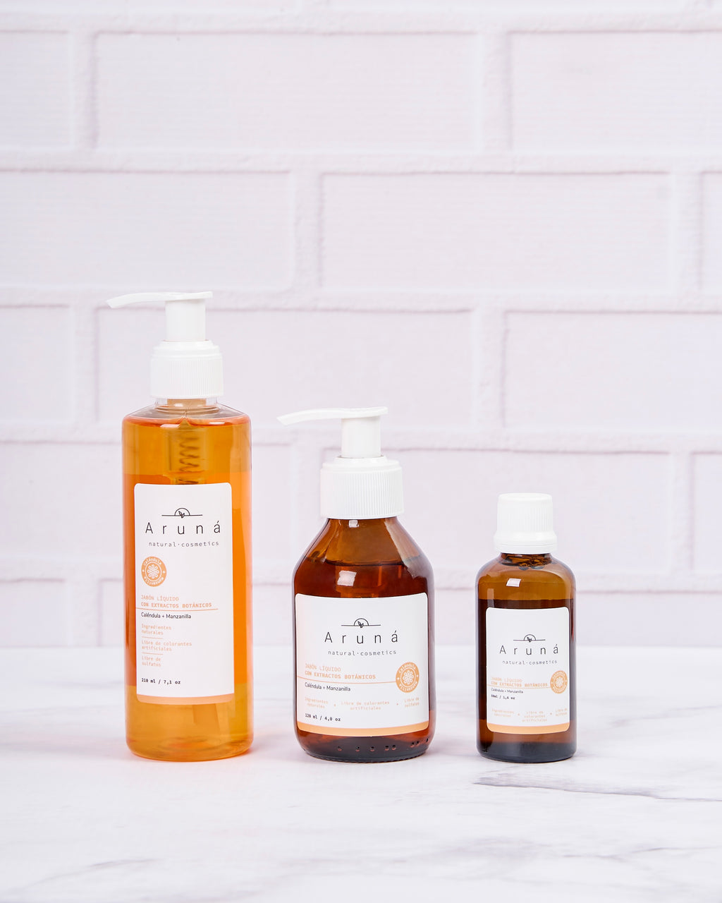 Jabón limpiador facial Caléndula y Manzanilla Aruná