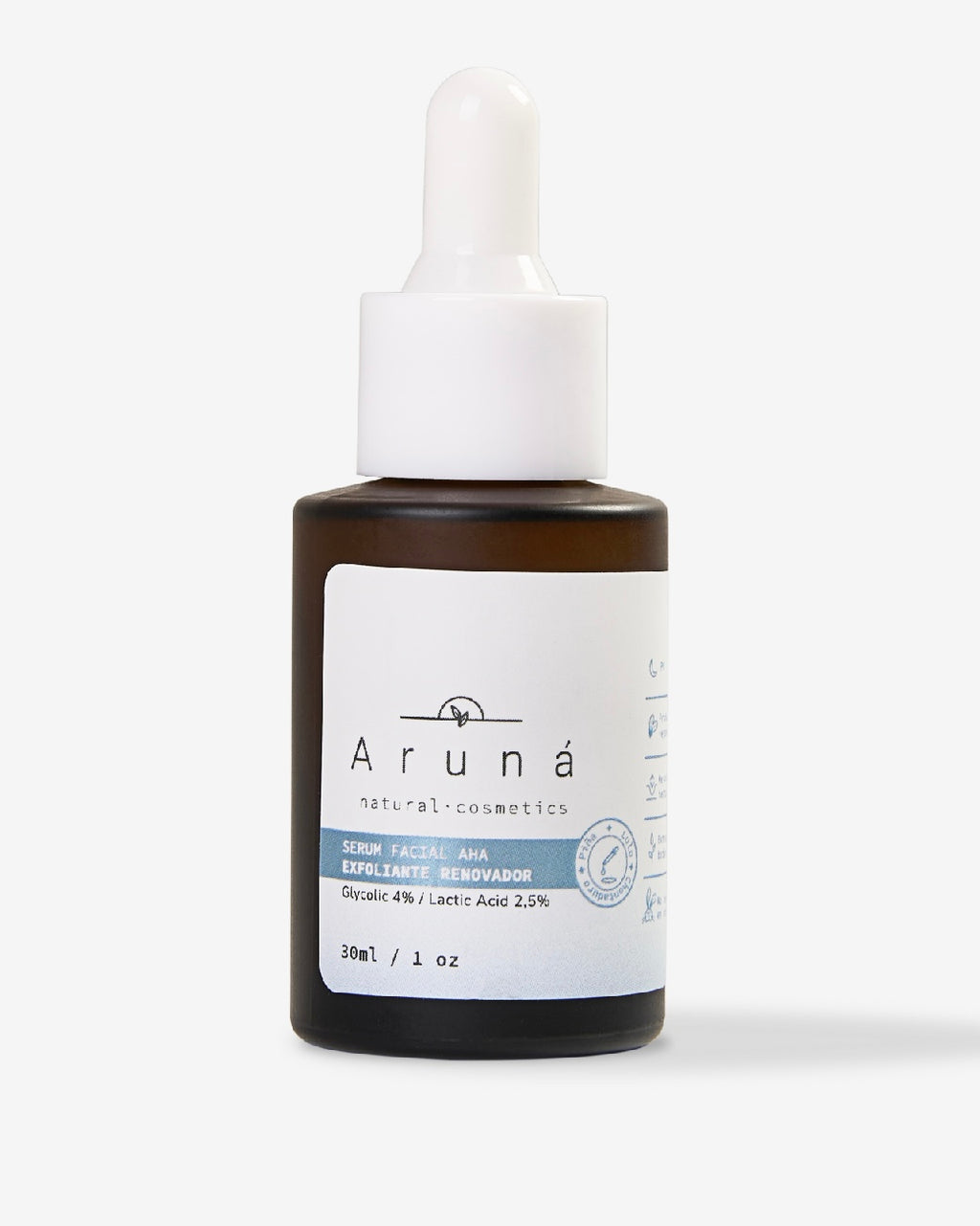 Serum exfoliante de Hidroxiácidos Aruná ácido glicólico al 4% + ácido láctico al 2.5%