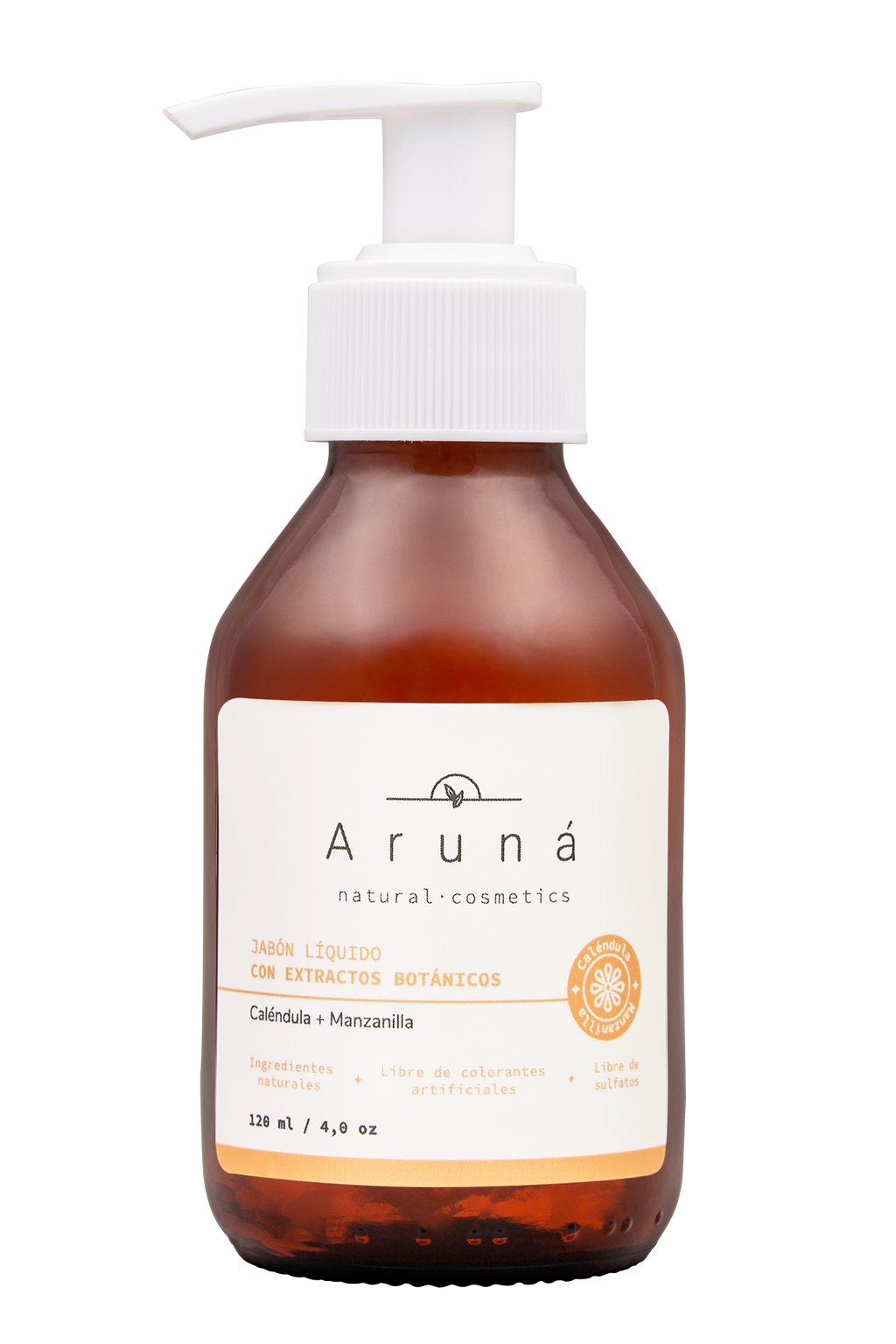 Jabón limpiador facial Caléndula y Manzanilla Aruná