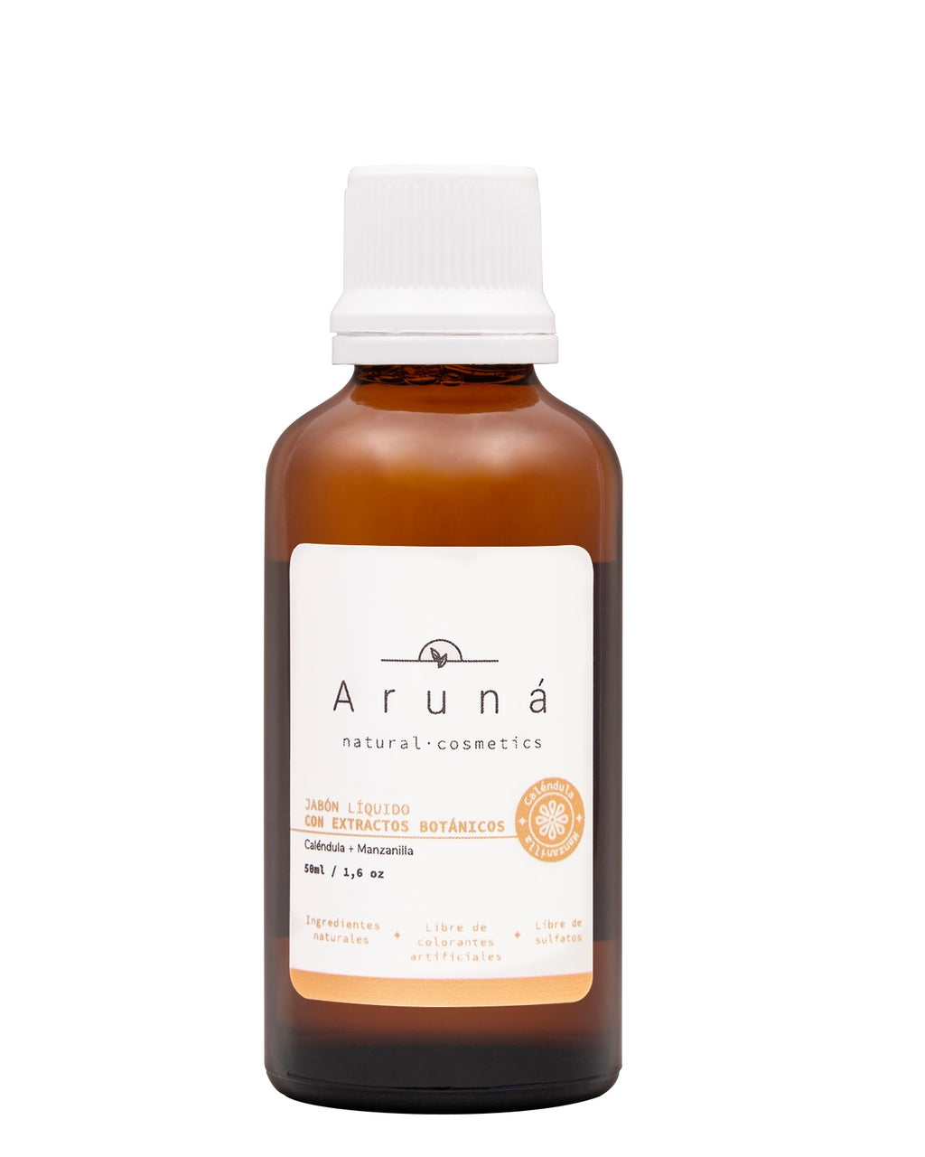 Jabón limpiador facial Caléndula y Manzanilla Aruná